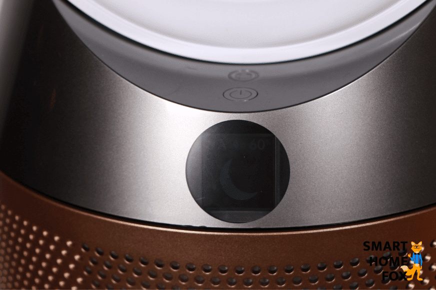 Подсветка дисплея очистителя воздуха Dyson PH04 в ночном режиме 